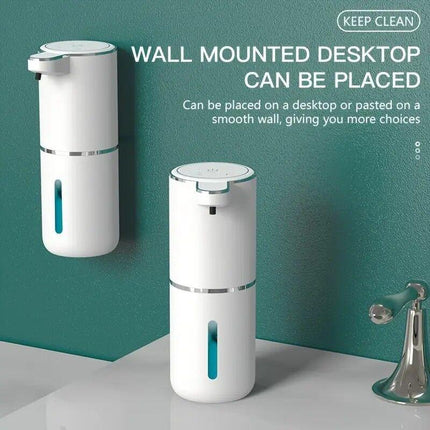 380ml touchless sensor automatic soap dispenser - wall-mounted, rechargeable lithium battery, USB charging, modern black design, suitable for bathroom and kitchen, bathroom soap dispenser | modern soap dispenser | touchless soap dispenser.