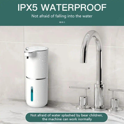 380ml touchless sensor automatic soap dispenser - wall-mounted, rechargeable lithium battery, USB charging, modern black design, suitable for bathroom and kitchen, bathroom soap dispenser | modern soap dispenser | touchless soap dispenser.