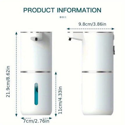 380ml touchless sensor automatic soap dispenser - wall-mounted, rechargeable lithium battery, USB charging, modern black design, suitable for bathroom and kitchen, bathroom soap dispenser | modern soap dispenser | touchless soap dispenser.
