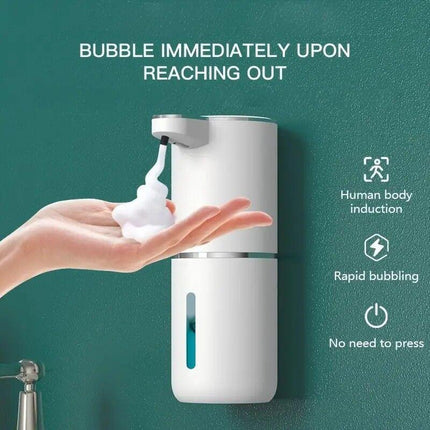 380ml touchless sensor automatic soap dispenser - wall-mounted, rechargeable lithium battery, USB charging, modern black design, suitable for bathroom and kitchen, bathroom soap dispenser | modern soap dispenser | touchless soap dispenser.