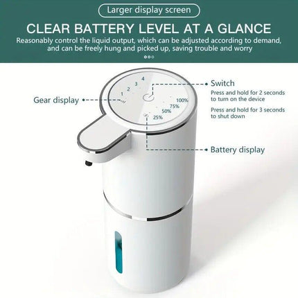 380ml touchless sensor automatic soap dispenser - wall-mounted, rechargeable lithium battery, USB charging, modern black design, suitable for bathroom and kitchen, bathroom soap dispenser | modern soap dispenser | touchless soap dispenser.