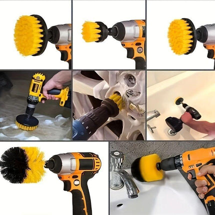 26-piece full function car detailing kit with drill brush and wheel cleaner - Heavy-duty manual and drill-powered cleaning set, color-coded brushes for paint restoration, glass, metal, plastic surfaces - Car washing, polishing, protection - Suitable for h.
