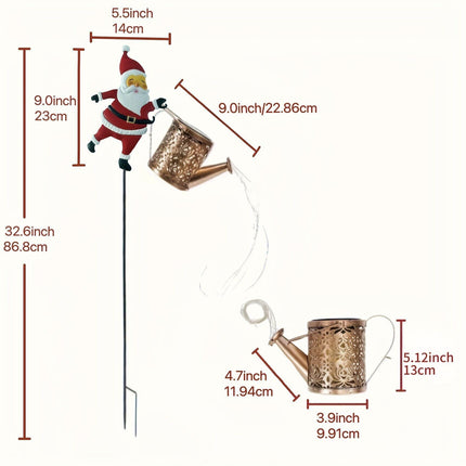 Outdoor Santa Claus Light with Water Sprinkler Effect.