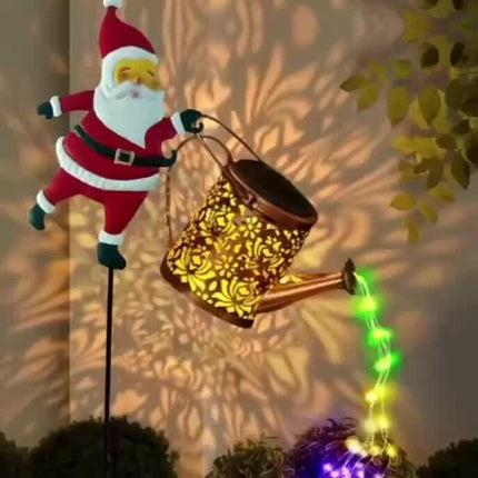 Outdoor Santa Claus Light with Water Sprinkler Effect.