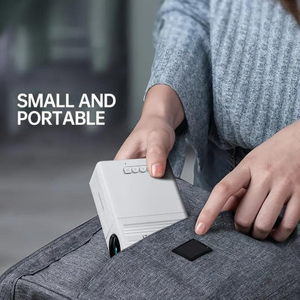 Pocket cinema carries | 80-inch wireless mini projector, direct phone connection, USB instant broadcast, and camping bedroom enjoys HD giant screen..