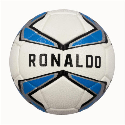 A blue windmill size5 football, PU fit material, wear-resistant and explosion-proof, including pump+air needle+net bag, Christmas Boxing Day gift,soccer.