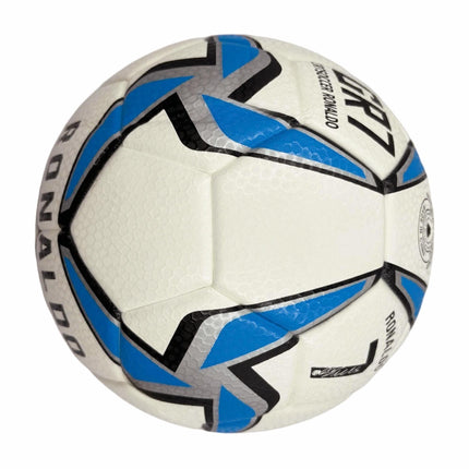 A blue windmill size5 football, PU fit material, wear-resistant and explosion-proof, including pump+air needle+net bag, Christmas Boxing Day gift,soccer.