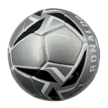 A mirror football with black and white color matching, professional anti-slip and wear-resistant design, exclusive football for fans, three-piece set with net bag, air needle and air pump, the best prize in campus competition, and a sports gift from fathe.