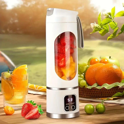 Portable USB Electric Blending Cup with 15.21 oz Capacity (1300 mAh / 3.7 V) – Ideal for Smoothies, Whipped Drinks, Travel, and Fitness.(PINK).
