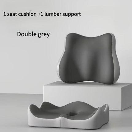 black**Waist Support and Seat Cushion Combo: Scientifically Supports the Back, Breathable and Pressure-Relieving, Comfortable for 8 Hours of Sitting**.