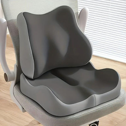 black**Waist Support and Seat Cushion Combo: Scientifically Supports the Back, Breathable and Pressure-Relieving, Comfortable for 8 Hours of Sitting**.