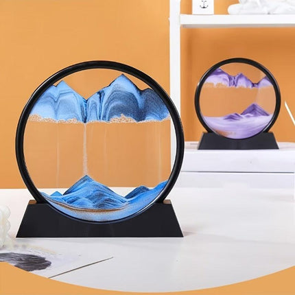 Flowing Sand Art: Adjustable Speed, New Scenery with Every Turn, Calming and Pleasing to the Eye(PURPLE).