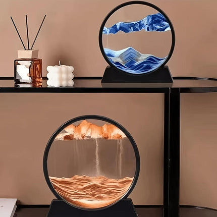 Flowing Sand Art: Adjustable Speed, New Scenery with Every Turn, Calming and Pleasing to the Eye(PURPLE).