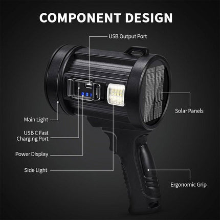 Solar Mobile Power Station: Modular Lighting + Dual Fast Charge, Real-Time Power Display, Your All-Round Outdoor & Emergency Partner..