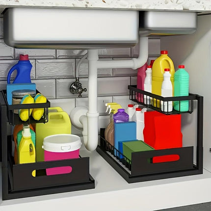 Not Designed for Design, But Designed for Life: Heavy-Duty Metal Frame Holds 50 lbs, Honeycomb Grid Prevents Water Accumulation, Non-Slip Upgraded Suction Cups for Stable Multi-Scenario Storage(Black).