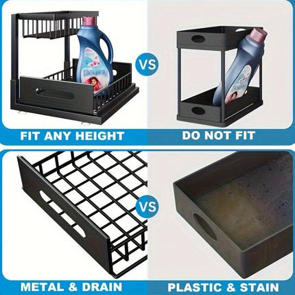 White Not Designed for Design, But Designed for Life: Heavy-Duty Metal Frame Holds 50 lbs, Honeycomb Grid Prevents Water Accumulation, Non-Slip Upgraded Suction Cups for Stable Multi-Scenario Storage.
