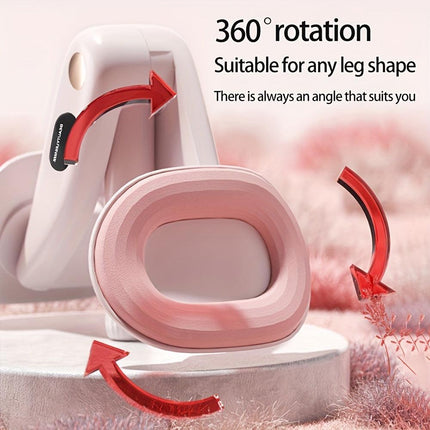 Adjustable Resistance Leg Trainer｜Home 360-Degree Rotatable Shaping, Anti-Slip Spring Strength Workout for Thighs and Arms（pink）.