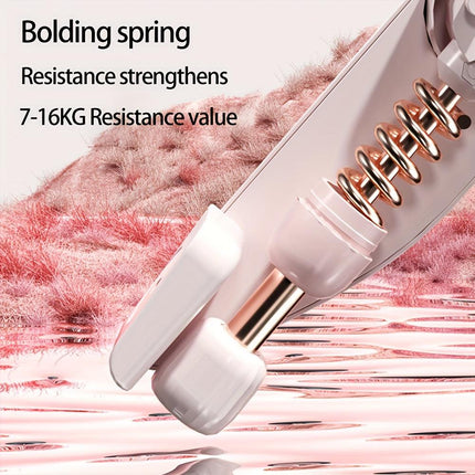 Adjustable Resistance Leg Trainer｜Home 360-Degree Rotatable Shaping, Anti-Slip Spring Strength Workout for Thighs and Arms（pink）.