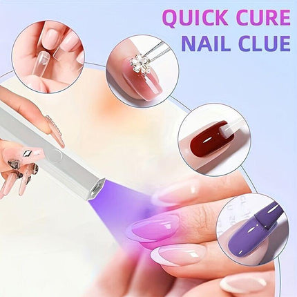 A compact portable gel nail polish lamp with a digital display — this wireless lamp lights up quickly and is perfect for home nail salons and travel..