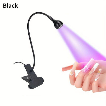 Straight UV/LED Nail Lamp, Table Lamp, Night Light, USB Nail Clamp Light, Gel Polish Curing Light with UV/LED Dual Function（pink）.