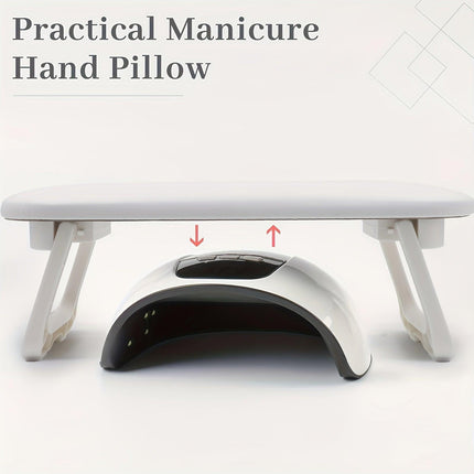 Pink Dual-Use Hand Pillow: Combines Manicure Support and Portable Folding, Ergonomic Design, Suitable for Multiple Scenarios, Providing Comfort Anytime.