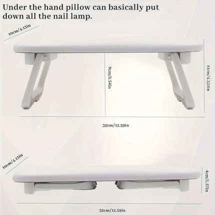 Pink Dual-Use Hand Pillow: Combines Manicure Support and Portable Folding, Ergonomic Design, Suitable for Multiple Scenarios, Providing Comfort Anytime.