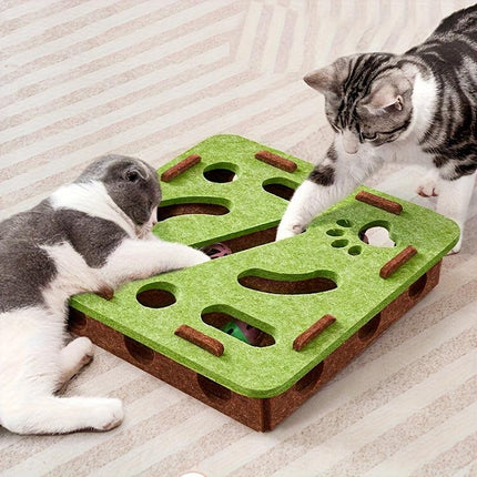 High-Elasticity Warm Cat Bed: 45×30×19cm Wrapped Design, Striped Fleece + Arctic Fleece Heat Retention, Removable & Washable（light purple）.