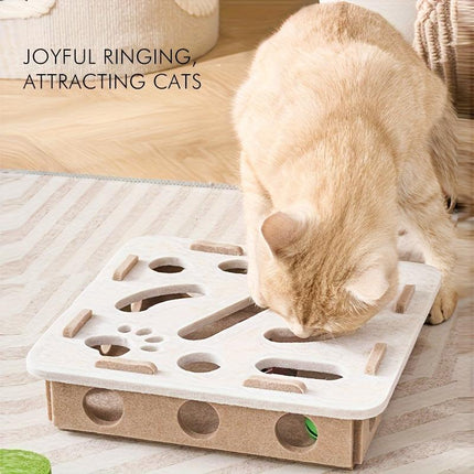 High-Elasticity Warm Cat Bed: 45×30×19cm Wrapped Design, Striped Fleece + Arctic Fleece Heat Retention, Removable & Washable（light purple）.