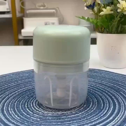 GREEN Mini Electric Garlic Chopper, Meat Grinder, and Vegetable Chopper, USB Rechargeable Mini Food Blender, Efficient Small Food Processor, Suitable for Ginger, Chili, Fruits, and Meat.
