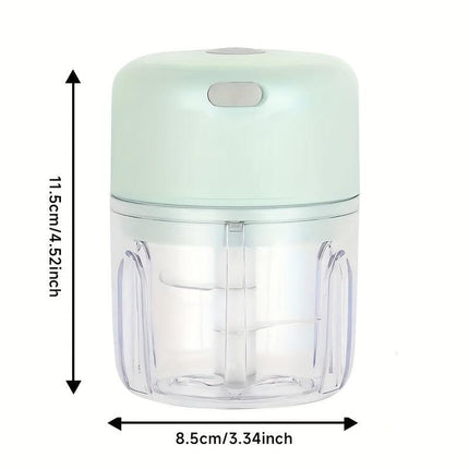 PINK Mini Electric Garlic Chopper, Meat Grinder, and Vegetable Chopper, USB Rechargeable Mini Food Blender, Efficient Small Food Processor, Suitable for Ginger, Chili, Fruits, and Meat.