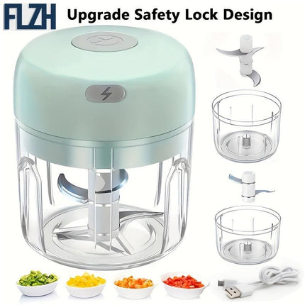 PINK Mini Electric Garlic Chopper, Meat Grinder, and Vegetable Chopper, USB Rechargeable Mini Food Blender, Efficient Small Food Processor, Suitable for Ginger, Chili, Fruits, and Meat.