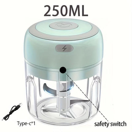 PINK Mini Electric Garlic Chopper, Meat Grinder, and Vegetable Chopper, USB Rechargeable Mini Food Blender, Efficient Small Food Processor, Suitable for Ginger, Chili, Fruits, and Meat.
