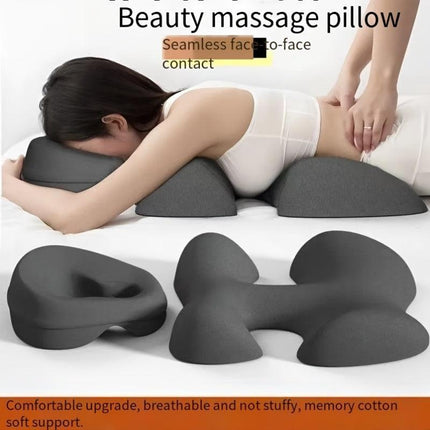 Comfort Zoning, No Fatigue—Ergonomic Beauty Bed Pillow Set（light gray）.