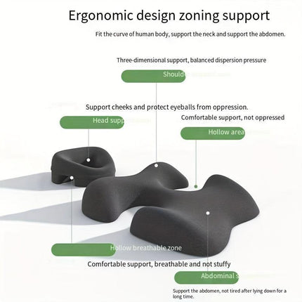 Comfort Zoning, No Fatigue—Ergonomic Beauty Bed Pillow Set（light gray）.