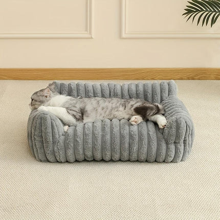 white Comfortable Cat Sofa, Cute and Soft Cat Bed, Cat House Breathable Cat Sleeping Basket, Suitable for Large, Medium, and Small Cats for Year-Round Sleeping Use, Cozy Pet Bed, Cat Furniture, Modern Pet Furniture, Fashionable Cat Perch, Comfortably Fill.
