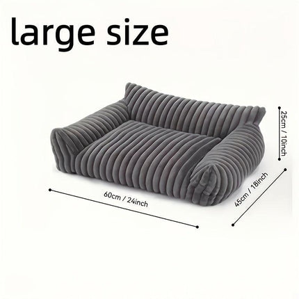 GREY Comfortable Cat Sofa, Cute and Soft Cat Bed, Cat House Breathable Cat Sleeping Basket, Suitable for Large, Medium, and Small Cats for Year-Round Sleeping Use, Cozy Pet Bed, Cat Furniture, Modern Pet Furniture, Fashionable Cat Perch, Comfortably Fille.