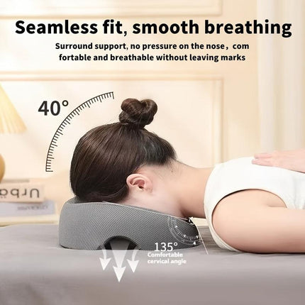 GREY Soft O-shaped/U-shaped Face Pillow for Beauty Salons/Spa Massage, Ergonomic Face Pillow, Multi-functional Suitable for Adult Facial Care and Relaxation, Multi-functional Neck and Face Support Comfort Face Pillow.