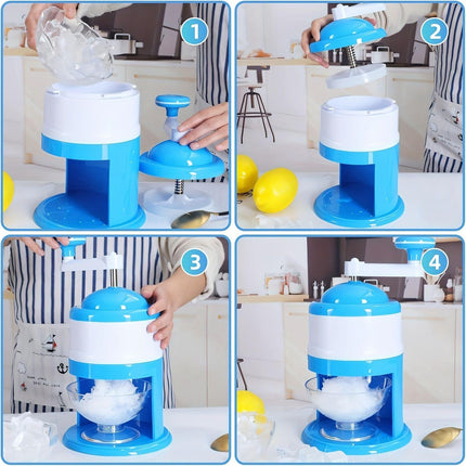 Portable Hand-Cranked Ice Shaver for Home Use: The Smart Choice for Summer Parties and Snow Cone Making.