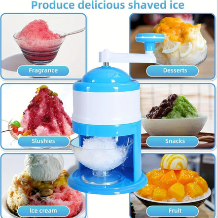 Portable Hand-Cranked Ice Shaver for Home Use: The Smart Choice for Summer Parties and Snow Cone Making.