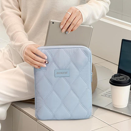 (blue)**BEENLOVE Tablet Storage Bag: 180° Full-Open Independent Compartment, Shockproof & Portable, Multifunctional Design**.