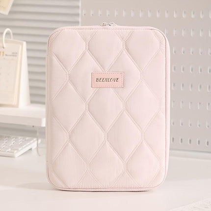 (blue)**BEENLOVE Tablet Storage Bag: 180° Full-Open Independent Compartment, Shockproof & Portable, Multifunctional Design**.
