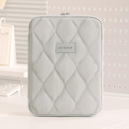 (grey)**BEENLOVE Tablet Storage Bag: 180° Full-Open Independent Compartment, Shockproof & Portable, Multifunctional Design**.