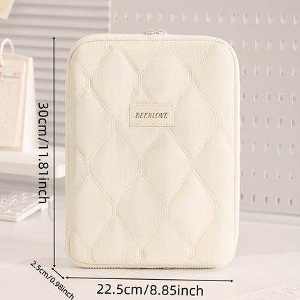 (grey)**BEENLOVE Tablet Storage Bag: 180° Full-Open Independent Compartment, Shockproof & Portable, Multifunctional Design**.