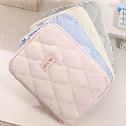 (grey)**BEENLOVE Tablet Storage Bag: 180° Full-Open Independent Compartment, Shockproof & Portable, Multifunctional Design**.