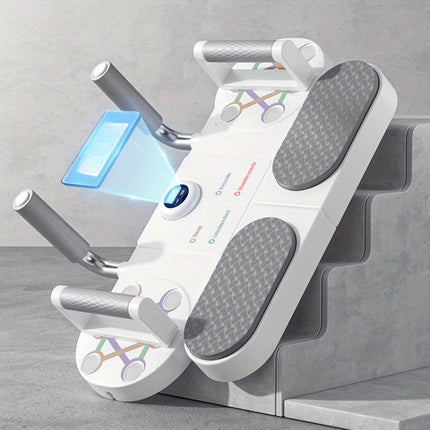 (WHITE)Three-in-One Training Board: Push-Ups, Planks & Resistance Band Workouts — Your All-in-One Home Fitness Solution.
