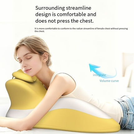 Bed Stomach-Sleep Pillow - Multi-functional Prone Position Pillow for Stomach Sleeping, Phone Use, Reading, Couples Fun Play, Intimacy Aid for Couples, Bed Hip Elevation Tool, Pā Pā Pillow（YELLOW）.