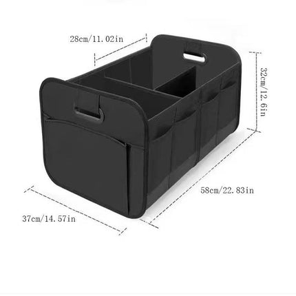 3-in-1 Red Foldable Storage Organizer: Portable, Expandable, with Removable Dividers & 12 Extra Pockets – Your All-in-One Storage Solution.
