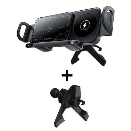 Smart Dual-Mode Rotating Stand: Foldable Design, Wireless Fast Charging, Anti-Shake, One-Touch Auto Rotation for Home, Office & Travel Use.