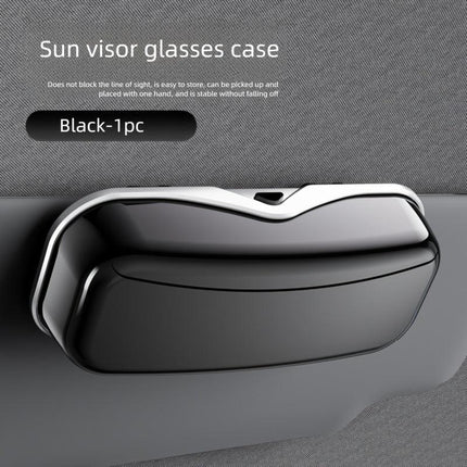Car Travel Three-Piece Set: Push-Open Eyeglass Case, Universal Storage Case, and Secure Organizer—Complete On-the-Go Storage, Peace of Mind Every Journey(Grey).