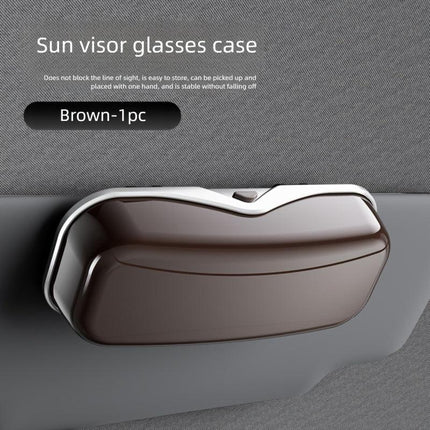 Car Travel Three-Piece Set: Push-Open Eyeglass Case, Universal Storage Case, and Secure Organizer—Complete On-the-Go Storage, Peace of Mind Every Journey(Beige).